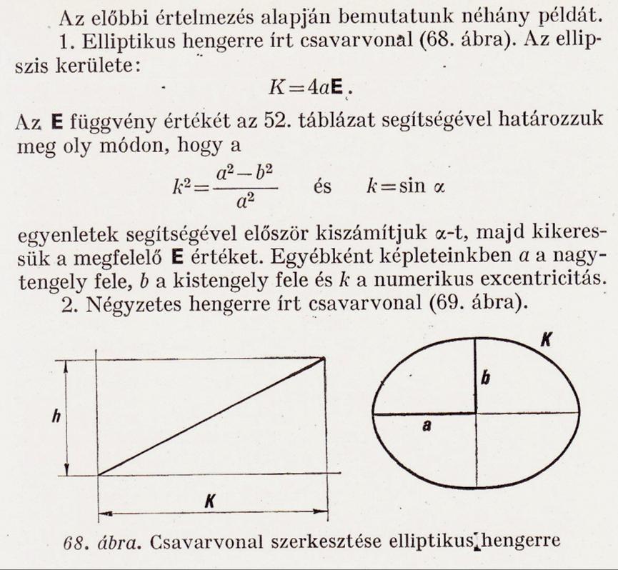 3 Az eredő sebesség időben változó nagysága: azaz: ( 10 ) A csavarvonal α menetemelkedési szögére például: ( 11 ) innen( 10 ) - zel is: ( 12 ) vagyis a menetemelkedési szög sem állandó, hanem az