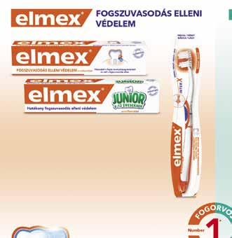 ELMEX FOGKRÉM 50/75 ml 19,98/13,32 /ml 16,78/11,18 /ml 999 839 /db ELMEX FOGKEFE 1099 839 ELMEX SENSITIVE PROFESSIONAL REPAIR&PREVENT FOGKRÉM1 75 ml 26,65 /ml; 19,72 /ml 1999 1479 1A termékválaszték