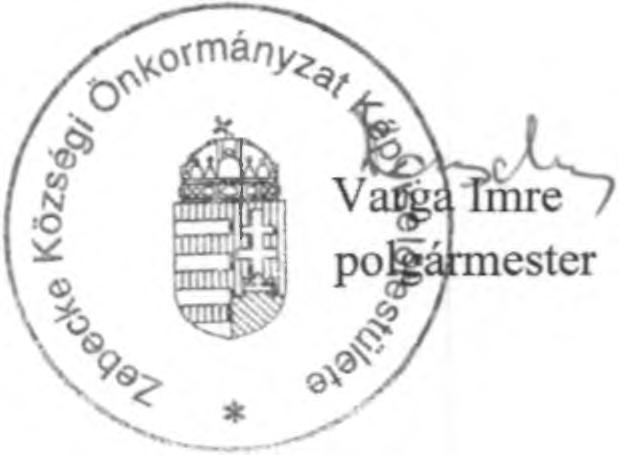 Kérem a képviselő-testületet, hogy a közmű rendszer csatolt gördülő fejlesztési tervét hagyja jóvá és hatalmazza fel a Zalavíz Zrt-t azok MEKH részére történő benyújtására. Zebecke, 2015.