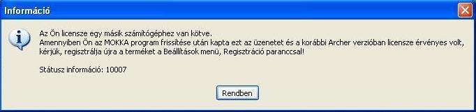 13. Függelék D - Hibaüzenetek a MOKKA programban 13.1. Regisztráció hiánya A hibaüzenet arra utal, hogy nem lett regisztrálva a NetLock MOKKA program. Ez esetben kérjük, regisztráljon.