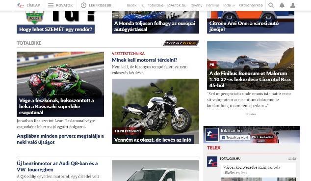 Pr cikk Platform: multiscreen/desktop Megjelenés: Totalcar teljes site (kivéve belső blogok és Népítélet) Platform és elhelyezés:
