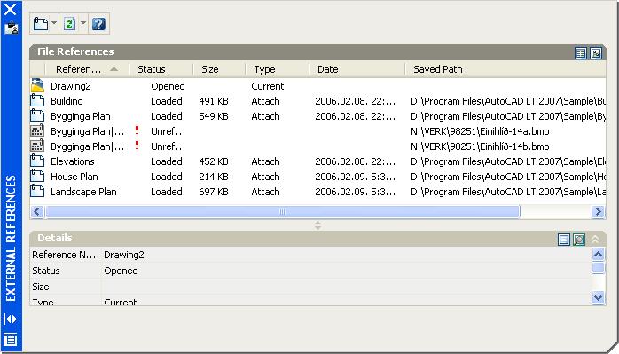 AZ AUTOCAD LT 2010 ALAPJAI 19 a külső referencia előnézeti képe látszik, ha a nyomjuk meg. Preview gombot 1-2.