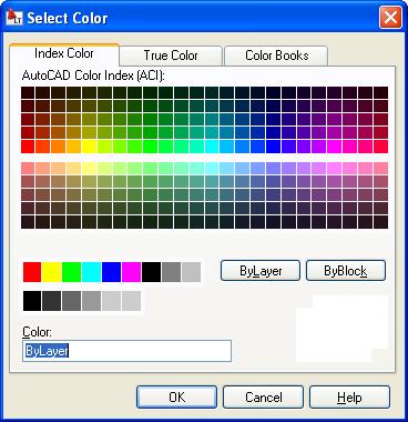 30 AZ AUTOCAD LT 2010 ALAPJAI 1-15. ábra Szintén az AutoCAD programmal kompatíbilis megoldás a Color Books párbeszédpanel-lap, amelyen a szabványosított színkönyvekből választhatunk.