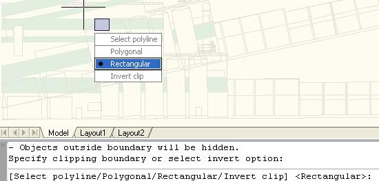 AZ AUTOCAD LT 2010 ALAPJAI 35 XREFEK VÁGÁSA A külső referenciák vágásával saját, ki- vagy bekapcsolható határvonalakat készíthetünk, amelyeket akár átfordíthatunk is.