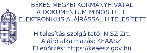 Ügyiratszám: Ügyintéző: Telefon: BE-02/ 20/50274-010/2019.