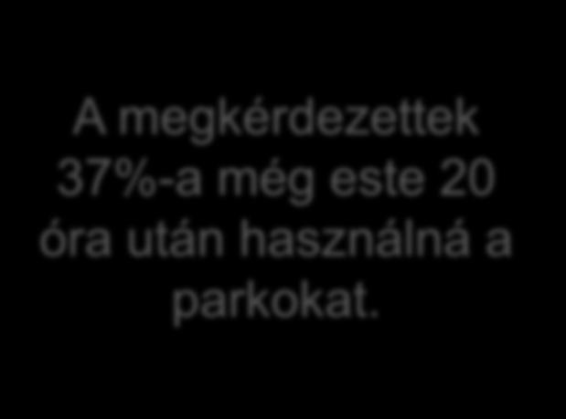 ZÖLDFELÜLET-GAZDÁLKODÁS A megkérdezettek 12%-a már reggel 8