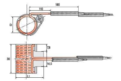 RP/RP T 3,2 X 3,2 3,2 x 3,2 1000 hosszú teflonvezeték, 0,75 2, 965 hosszú fémszálszövedékes védőcső, rendelési szám: 120 724 1000 PTFE isolierte Litze,0,75 2, optional Drahtgeflechtschlauch, 965,