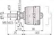 5 (3) 148-32 ø9.5 -.9 9.5 (12) 18.5 5 o 45 148-33 ø2 23.5 (3) ø14 ø9.5 -.9 ø12 148-313 M9.5.5 45 ø2 4 9.