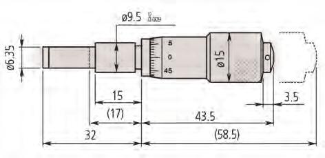 Keményfém betét osztás,1mm 149-132 149-184 Orsóvég Szár Ø Szár Készülék vastagság rögzítő