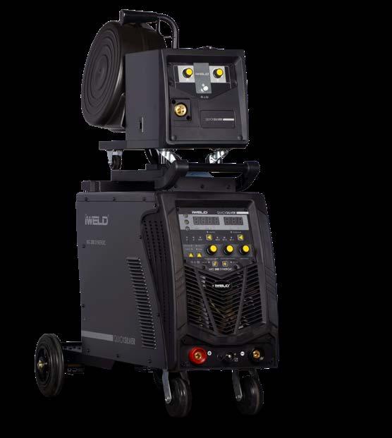 MIG/MAG MIG 500 DIGITAL GBT technológiás MIG/MAG hegesztőgép, dupla görgőpáros huzaltoló egységgel és vízhűtéssel.