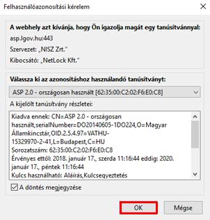 A bejelentkezés lépései a következők: 1. Írjuk be az ASP központ címét (https://asp.lgov.hu) a böngésző címsorába. 2.