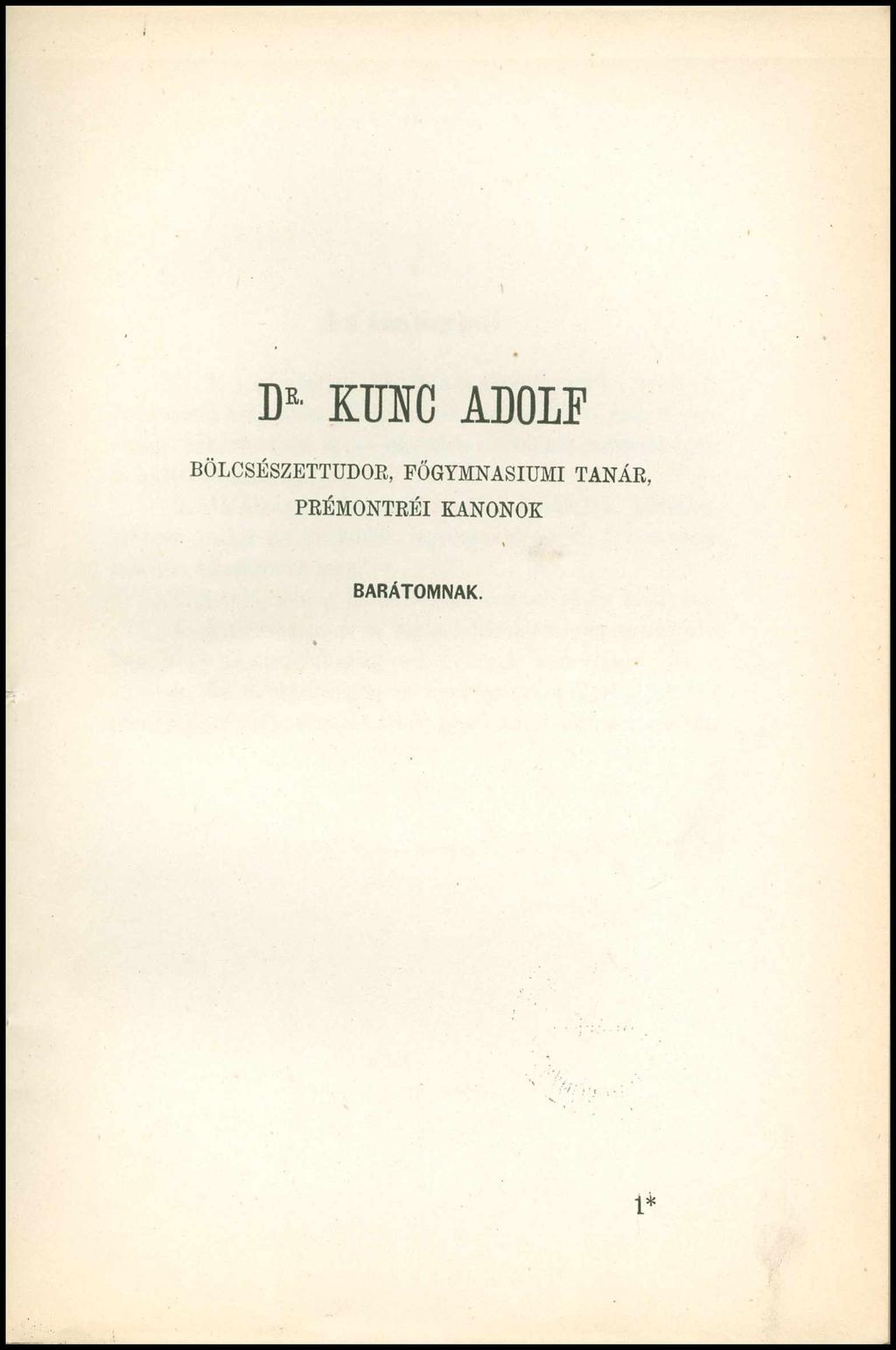 DE KUIC ADOLF BÖLCSÉSZETTUDOR,