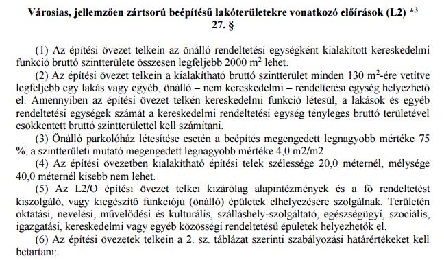 A telek övezeti besorolása Az értékelt ingatlanra vonatkozóan az érvényben lévő Zugló Kerületi Városrendezési és Építési Szabályzata tartalmazza a