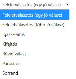 2. lépés: Feladatlap kezelésével megadhatjuk, hogy mi a feladat leírása (Alapbeállítások), hogy mennyi idő alatt lehet kitölteni, variálja-e a kérdések sorrendjét, stb.