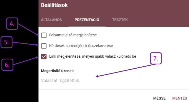 Beállításokon (fogaskerék) belül lehetőségünk van beállítani azt, hogy minden kitöltőtől bekérjük az e-mailcímét (kötelezőént fog megjelenni), például kapcsolattartás okán (1.