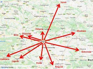 Stratégiai fejlesztések Vasúti infrastruktúra fejlesztések Megyei jogú városok vasúti megközelítésének gyorsítása (menetrend alapú infrastruktúrafejlesztés), Budapest és térsége vasúti infrastruktúra