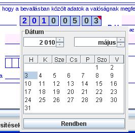 A kitöltő felületen különböző komponensek találhatók: egyszerű beviteli mezők: különböző értékkészlettel rendelkezhetnek