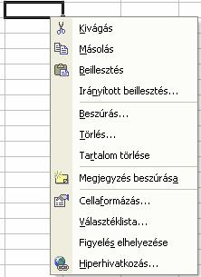 34 ELSŐ LÉPÉSEK lopazonosítóra mért jobb egérgombos kattintás ezek formázására, megjelenítésére vonatkozó parancsokat tartalmazó menüt jelenít meg.