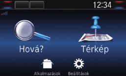 A HOME képernyőn válassza ki a (Térkép) ikont, majd nyomja meg a (Vissza) ikont. Megjelenik a navigációs felső képernyő. GPS-jelerősség (118.o) Műholdak állapotának megjelenítése.