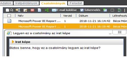 Mentést követően látható, hogy a word jelölés átkerült a csillaggal megjelölt dokumentumra, és ez a dokumentum fog kiküldésre kerülni az ügyfelünk részére.