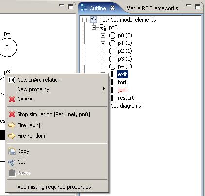 Differences in the context menu