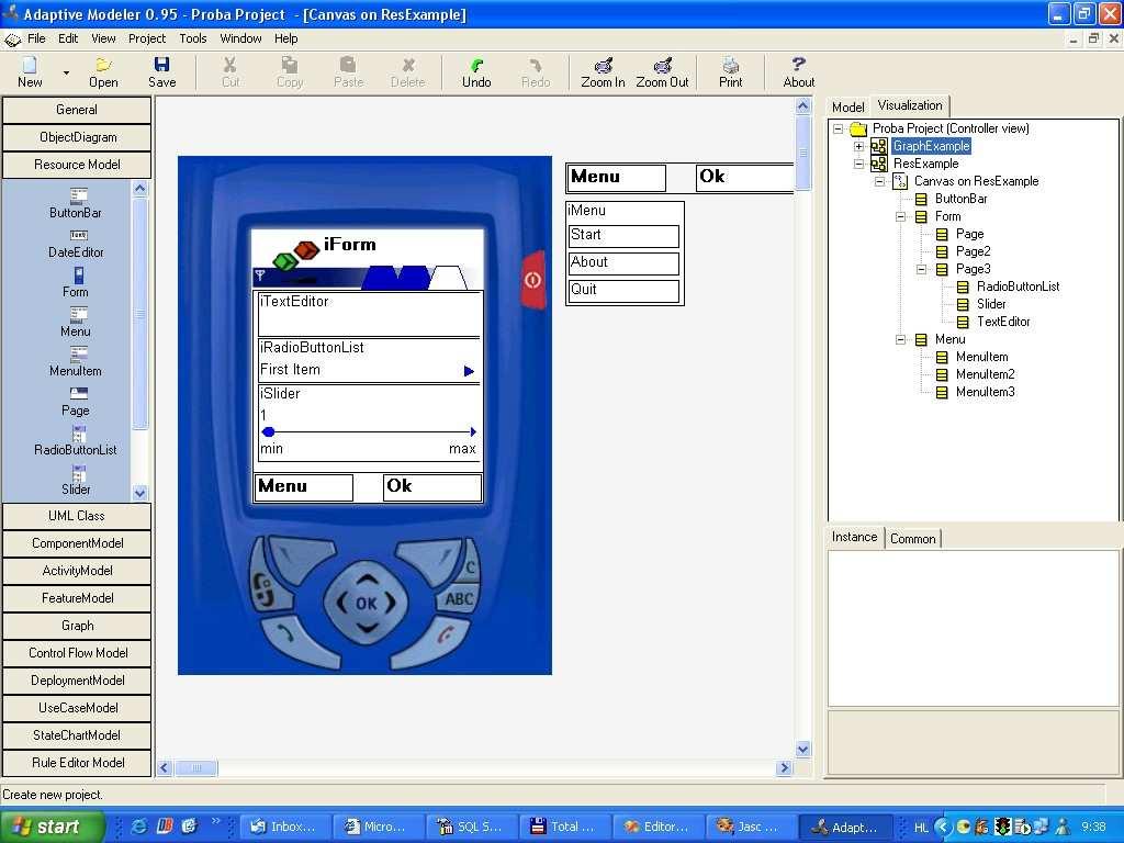 1.3. STATE-OF-THE-ART OF DSM TOOLS 24 Figure 1.6. VMTS Presentation Framework - Adaptive Modeler 0.95 1.3.3 VMTS Note: this short review is based on the official VMTS homepage[48], and a study comparing different prototype model transformation tools[10].