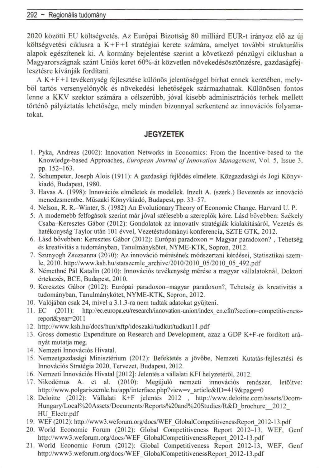 292- Vezetéstudományrovat 2020 közötti EU költségvetés.