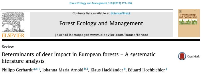 Vadsűrűség Búvóhely Fásszárú fajok Mi befolyásolja a szarvas hatását az európai erdőkben?