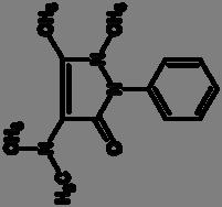 78. Aminofenazon 13 C-JMD NMR spektrum (DMS) 162.65600 150.76490 135.25810 128.82390 122.20010 122.68960 125.51310 36.36210 39.