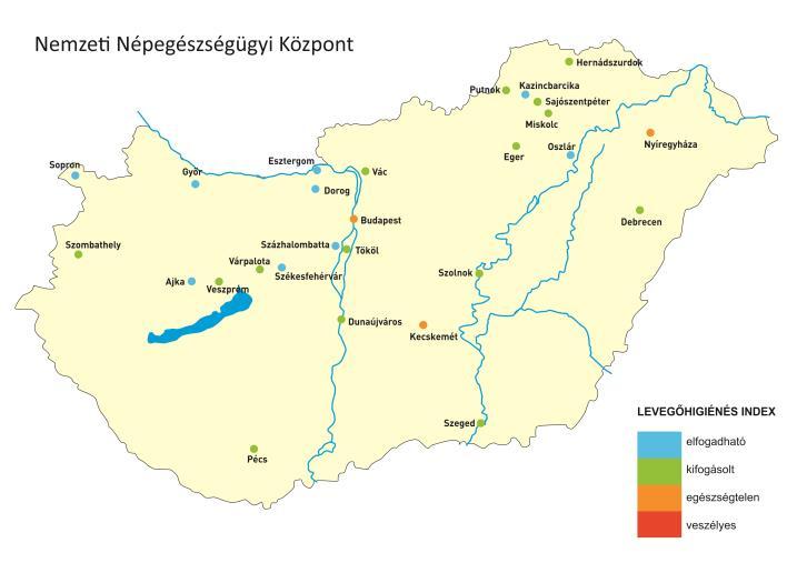 A Levegőhigiénés Index fejlesztése Az egyes határértékek felülvizsgálata halálozási és