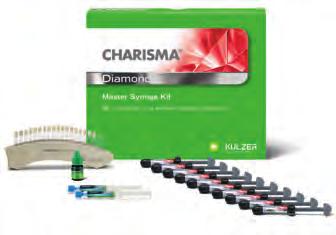 A nano részecskék könnyű polírozhatóságot, különösen hosszú ideig megmaradó csillogást eredményeznek. Charisma Diamond Intro Kit: 97 44 3x4g fecskendő (A2, A3, OM, fogszínkulcs csomag 54.