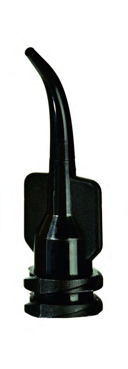995 Black Micro FX Tips (ULTRADENT) Fekete, műanyag, kefés csúcs fém kanüllel, 22 ga Ø