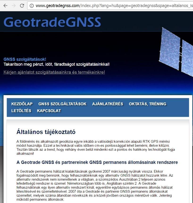GNSS-infrastruktúrák -> lefedettség
