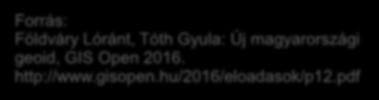 Tóth Gyula: Új magyarországi geoid, GIS Open 2016. http://www.gisopen.