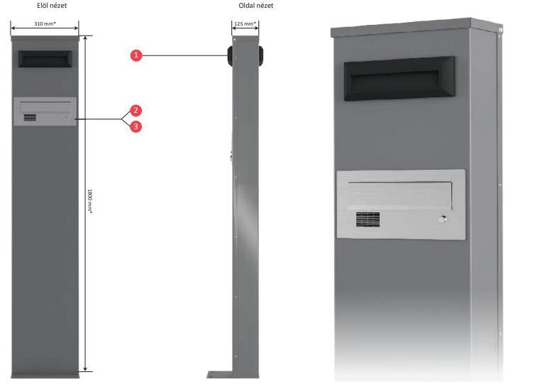 Modern Panel Postaláda EQ Oszlop, Invisible BOX Bruttó ár ÁR 96.