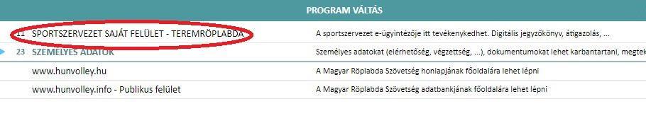 Ha olyan adatban található hiba, amely nem módosítható a felületen, akkor azt kérjük írásban jelezze a backoffice@hunvolley.hu email címre.