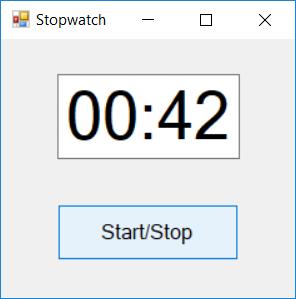 Stopwatch.net alatt fejlesztve Stopwatch : Form Ablakszerű vezérlő objektum, amely más vezérlőket (időzítő, kijelző, nyomógomb) tartalmaz. Lezárása váltja ki a quit szignált.