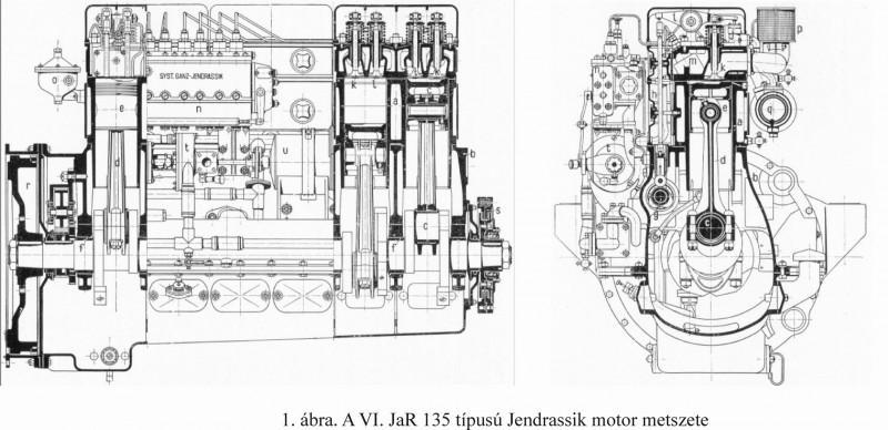 Jendrassik motor metszete