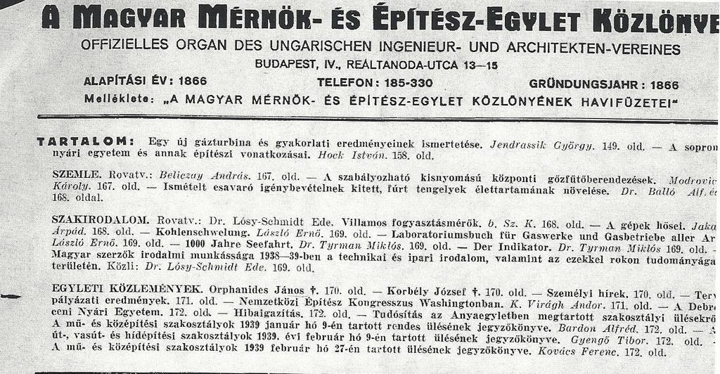 Jendrassik 1939-ben itt publikálta eredményeit