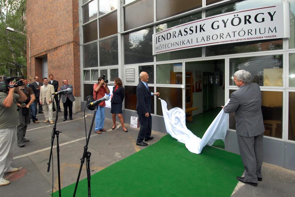 Jendrassik György Hőtechnikai laboratórim avatása