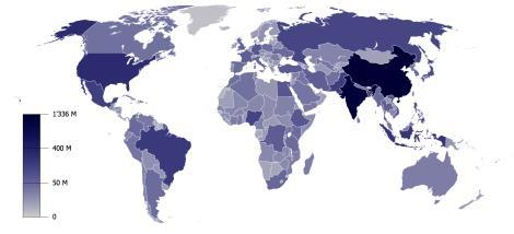 10 A Föld felszínének megoszlása a népsűrűség fokozatai szerint A benépesültség foka fő/km 2 A Föld felszínének %- ában Nagyon sűrűn lakott térségek 200 fő felett 1