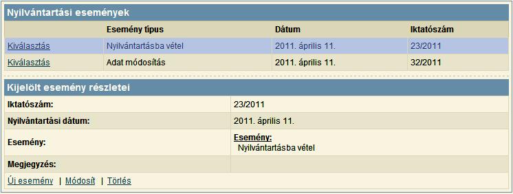 A keresésnél beállított feltételek együttes teljesülése esetén teszi a kérdéses rendezvényt a találati halmazba.