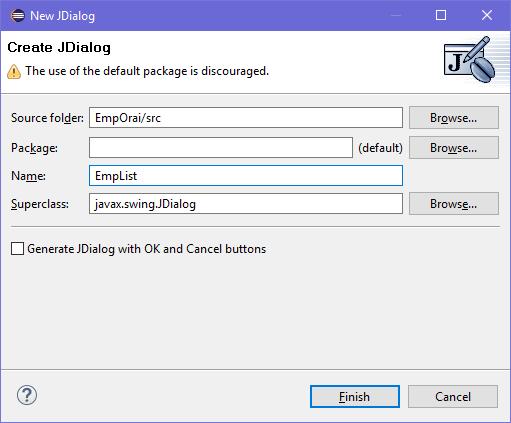 New \ Swing \ JDialog