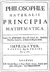 Philosophiae Naturalis Principia Mathematica Newton természetfiloz