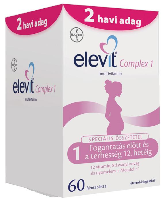 Hatóanyag: dezloratadin 1489 Ft Eredeti ár: 2129 Ft Megtakarítás: 640 Ft Egységár: 49,6 Ft/db Elevit Complex 1 multivitamin duo pack, 2 x 30 db Multivitamin a baba tervezésétől az 1.