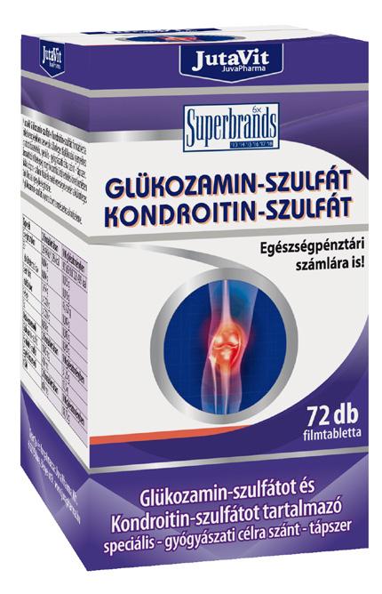 filmtabletta, 144 db Glükozamin-szulfát és kondroitin-szulfát tartalmú készítmény ízületi betegség vagy ízületi megterhelés következtében kialakuló porc-, illetve ízületi