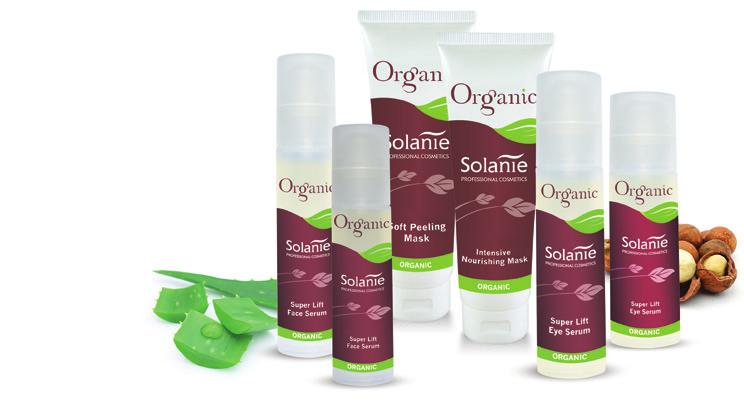 SOLANIE AKCIÓS TERMÉKVÁLOGATÁS Solanie Organic sorozat, amely tiszta alpesi gyógynövények, és magas minőségű növényi olajok gyógyító és ápoló hatásait ötvözi a legújabb fejlesztésű Ecocert minősített