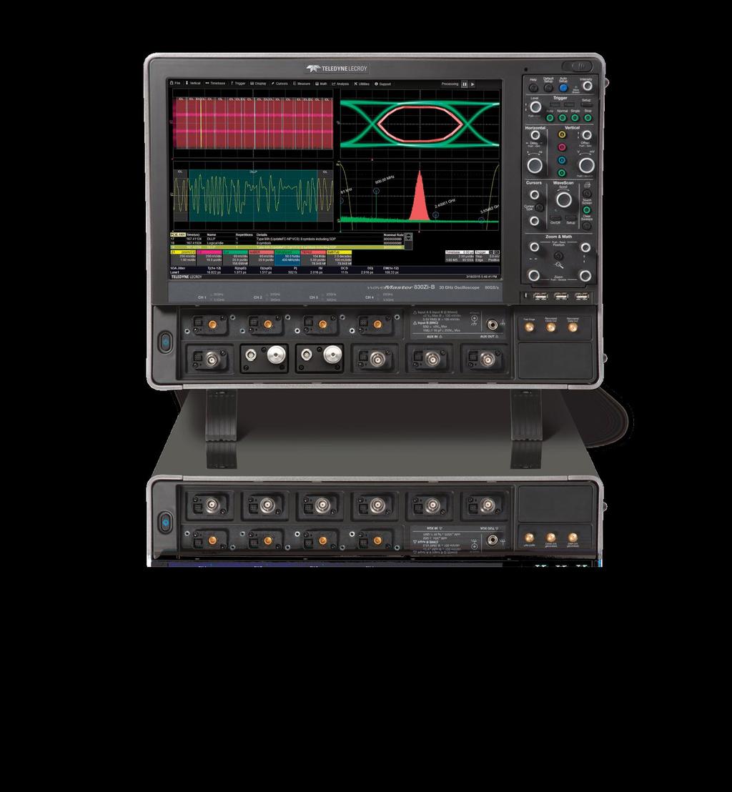 SUPERIOR ANALYSIS AND INSIGHT The 8 Zi-B s MAUI advanced user interface combines the deepest toolset with simple operation, making it easy to configure sophisticated measurements.