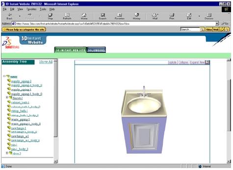 5. fejezet: Mérnöki feladatok SolidWorks 3D Instant Website A SolidWorks 3D Instant Website lehetővé teszi, hogy a SolidWorks-ből készítsen egy weboldalt.