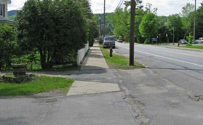 Looking from Court St past the county complex Recommendations: Consider painting the crosswalks solid red with white border rather than traditional white diagonal stripes.